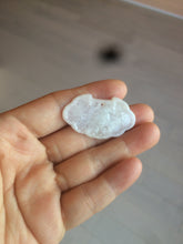 Load image into Gallery viewer, 100% Natural green/white icy Jadeite Jade healthy and longevity lock pendant AF30