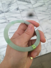 Load image into Gallery viewer, 56.9mm Certified Type A 100% Natural icy sunny green super thin style Jadeite bangle U59-6989