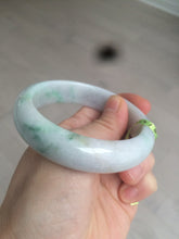Load image into Gallery viewer, 53mm type A 100% natural certified green jadeite jade bangle U77-0727((Clearance item with big defects)