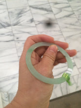Load image into Gallery viewer, 56.9mm Certified Type A 100% Natural icy sunny green super thin style Jadeite bangle U59-6989