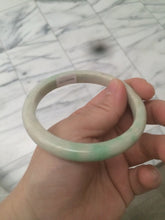 Load image into Gallery viewer, 59.5mm Certified Type A 100% Natural sunny green/yellow Jadeite Jade bangle D53-2599