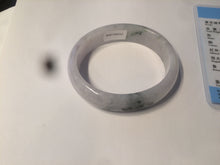 Load image into Gallery viewer, 50.8mm certified type A 100% Natural light green white oval Jadeite Jade bangle AB86-2856