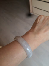 Load image into Gallery viewer, 50.8mm certified type A 100% Natural light green white oval Jadeite Jade bangle AB86-2856
