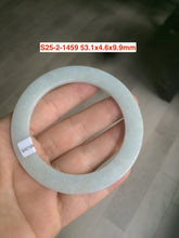 Load image into Gallery viewer, 52-55mm Certified Type A 100% Natural light green/white flat style Jadeite bangle group S25