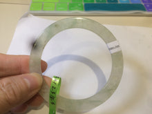 Load image into Gallery viewer, 55.2 mm certified Type A 100% Natural icy green/yellow super thin Jadeite bangle AH48-1451