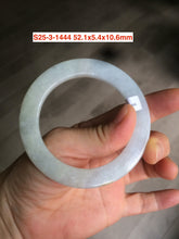 Load image into Gallery viewer, 52-55mm Certified Type A 100% Natural light green/white flat style Jadeite bangle group S25