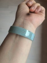 Load image into Gallery viewer, 51mm certified Type A 100% Natural green blue gray thin Jadeite Jade bangle H156