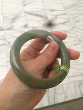 Load image into Gallery viewer, Sold! please don't order. Thanks 56mm certified 100% natural Type A dark green/gray/brown jadeite jade bangle Y84-7333