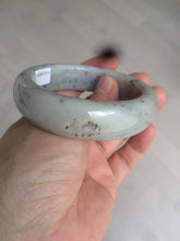 Load image into Gallery viewer, 52.8mm certified 100% Natural beige with black/brown flying dandelions Osmanthus fragrans cake nephrite Jade bangle HT56-5157