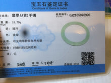 Load image into Gallery viewer, 54.3mm Certified Type A 100% Natural light green super thin style Jadeite bangle U59-6990