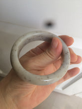 Load image into Gallery viewer, 52.8mm certified 100% Natural beige with black/brown flying dandelions Osmanthus fragrans cake nephrite Jade bangle HT56-5157