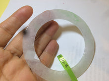 Load image into Gallery viewer, 55.8mm Certified Type A 100% Natural icy sunny green/white super thin style Jadeite bangle U59-0428