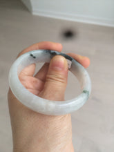Load image into Gallery viewer, 51.5mm certified type A 100% Natural light green white oval Jadeite Jade bangle AR55-2853