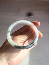 Load image into Gallery viewer, 51.5mm certified type A 100% Natural light green white oval Jadeite Jade bangle AR55-2853
