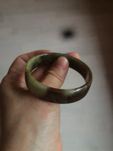 Load image into Gallery viewer, 51mm certified Type A 100% Natural sugar brown square Jadeite Jade bangle H152-2751