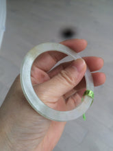 Load image into Gallery viewer, 54.3mm certified Type A 100% Natural icy light green/yellow thin Jadeite bangle AH51-1455