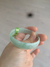 Load image into Gallery viewer, 51.1mm certificated Type A 100% Natural light apple green thin Jadeite Jade bangle AE48-9420