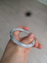 Load image into Gallery viewer, 49.5mm Certified Type A 100% Natural icy light green purple round cut oval Jadeite Jade bangle AQ32-2403
