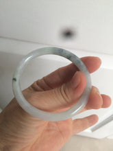 Load image into Gallery viewer, 49.5mm Certified Type A 100% Natural icy light green purple round cut oval Jadeite Jade bangle AQ32-2403