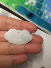 Load image into Gallery viewer, 100% Natural green/white icy Jadeite Jade healthy and longevity lock pendant AF30