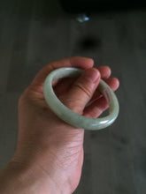 Load image into Gallery viewer, 53.8mm certified Type A 100% Natural light apple green Jadeite Jade bangle S28-6276