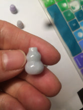 Load image into Gallery viewer, 100% natural type A 3D white/yellow/purple/brown Jadeite jade gourd ( 葫芦, 福禄) pendant AF31