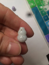 Load image into Gallery viewer, 100% natural type A 3D white/yellow/purple/brown Jadeite jade gourd ( 葫芦, 福禄) pendant AF31