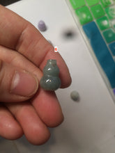 Load image into Gallery viewer, 100% natural type A 3D white/yellow/purple/brown Jadeite jade gourd ( 葫芦, 福禄) pendant AF31