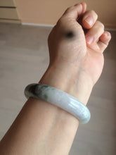 Load image into Gallery viewer, 53.5mm certified 100% natural Type A green/purple/white jadeite jade bangle AB90-1704