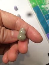 Load image into Gallery viewer, 100% natural type A 3D white/yellow/purple/brown Jadeite jade gourd ( 葫芦, 福禄) pendant AF31