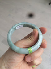 Load image into Gallery viewer, 55mm Certified type A 100% Natural green/white Jadeite bangle KS74-1313
