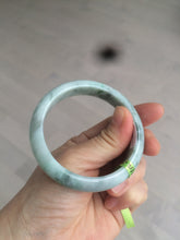 Load image into Gallery viewer, 55mm Certified type A 100% Natural green/white Jadeite bangle KS74-1313