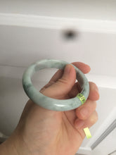 Load image into Gallery viewer, 55mm Certified type A 100% Natural green/white Jadeite bangle KS74-1313