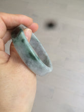 Load image into Gallery viewer, 51mm certified Type A 100% Natural dark green/purple square Jadeite Jade bangle AD69-0410