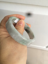 Load image into Gallery viewer, 51mm certified Type A 100% Natural dark green/purple square Jadeite Jade bangle AD69-0410