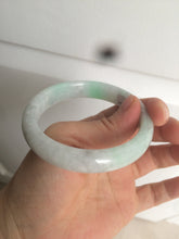 Load image into Gallery viewer, 55.7mm certified 100% natural sunny green/white jadeite jade bangle AQ29-1420