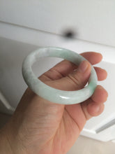 Load image into Gallery viewer, 55.7mm certified 100% natural sunny green/white jadeite jade bangle AQ29-1420