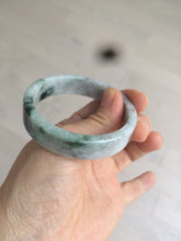 Load image into Gallery viewer, 51mm certified Type A 100% Natural dark green/purple square Jadeite Jade bangle AD69-0410