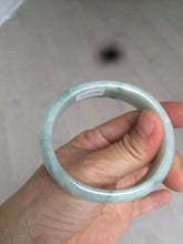 Load image into Gallery viewer, 52mm certified type A100% Natural green white oval Jadeite Jade bangle H148-1034