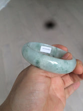 Load image into Gallery viewer, 52mm certified type A100% Natural green white oval Jadeite Jade bangle H148-1034