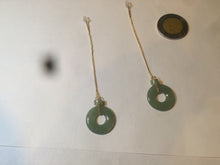 Load image into Gallery viewer, Sold 100% Natural watery safe and sound mom and daughter buckle dangling jadeite Jade earring AS2