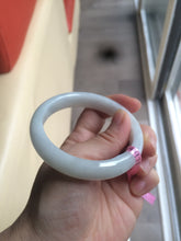 Load image into Gallery viewer, 55.9mm Certified Type A 100% Natural white Jadeite Jade bangle Q11-6212