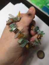 Load image into Gallery viewer, 100% natural green/yellow/clear/red/white colorful jadeite jade beads bracelet for size 54-60mm X109