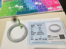 Load image into Gallery viewer, 53mm type A 100% natural certified green jadeite jade bangle U77-0727((Clearance item with big defects)