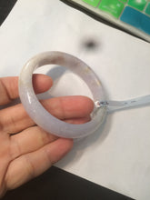 Load image into Gallery viewer, 54mm 100% natural type A certified light green/purple/red jadeite jade bangle AM2-1588
