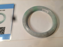 Load image into Gallery viewer, 55.7mm certified 100% natural sunny green/white jadeite jade bangle AQ29-1420