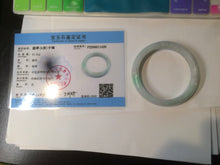 Load image into Gallery viewer, 55.7mm certified 100% natural sunny green/white jadeite jade bangle AQ29-1420