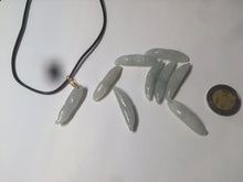 Load image into Gallery viewer, Type A 100% Natural light green/white Jadeite Jade corn Pendant AF43