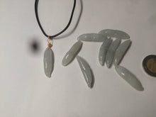 Load image into Gallery viewer, Type A 100% Natural light green/white Jadeite Jade corn Pendant AF43