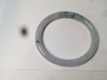 Load image into Gallery viewer, 49.5mm Certified Type A 100% Natural icy light green purple round cut oval Jadeite Jade bangle AQ32-2403